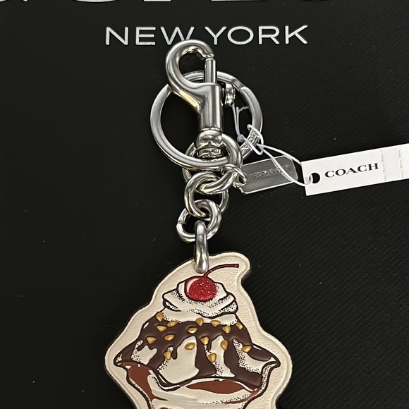 NWT Coach Ice Cream Bag Charm Keychain Summer Treat Retro Style Dessert FOB - Picture 7 of 9